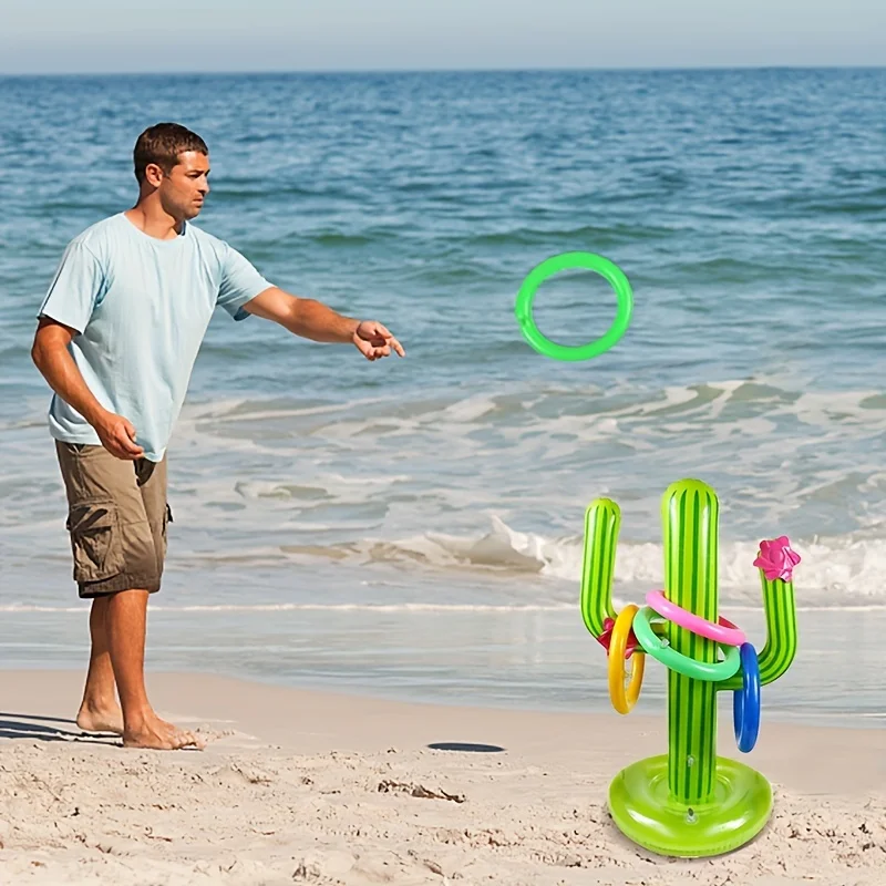 Wholesale Cactus Inflatable Ring Toss Summer Party Games Toys Floats for Summer Party Float