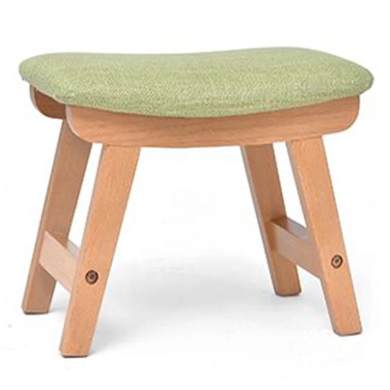Fashion Style Cheap Natural Beech Wood Adult Wooden Shoe Changing Stool