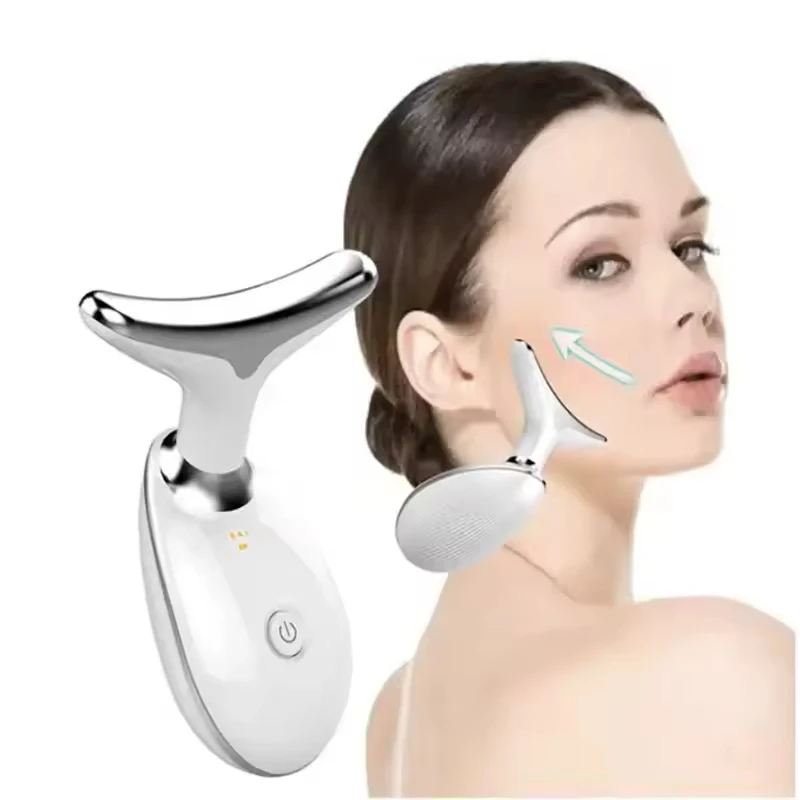 7 Color Neck Face Lifting Device Vibration Facial Massager Device Anti Wrinkles Lift Face Massager for Skin Care Improve