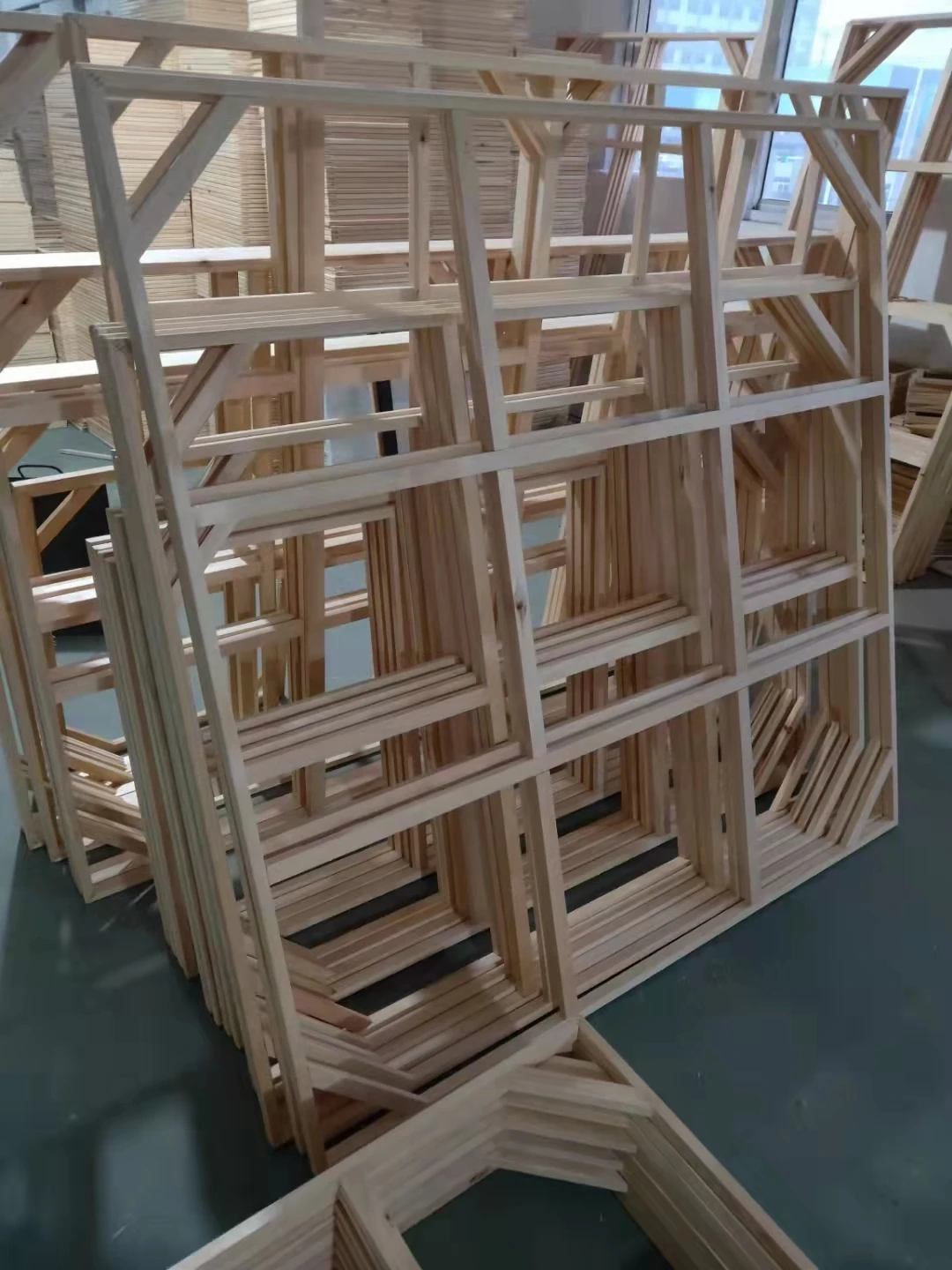 Wholesale big size Custom Size Wooden Canvas frame Stretcher Bars Inner Frames for making  painting canvas