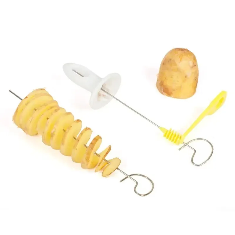 Stainless steel Tornado Spiral Potato Cutter Manual Slicer Hand-cranked vegetable cutter Spiral potato cutter