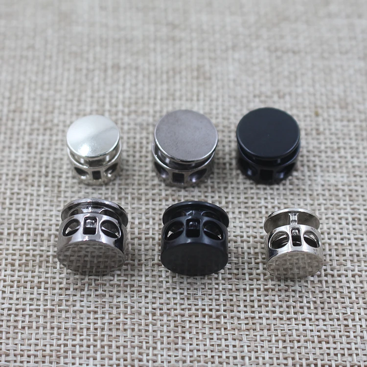 Wholesale Zinc alloy spring drawstring adjustable toggle draw cord stopper,metal cord end