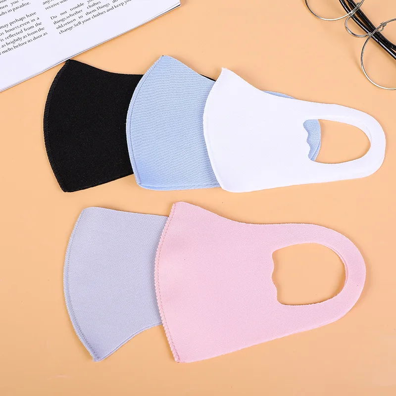 Высококачественная зимняя теплая плотная маска для лица из ледяного шелка моющаяся Пылезащитная хлопковая модная дышащая многоразовая маска для лица из ледяного шелка