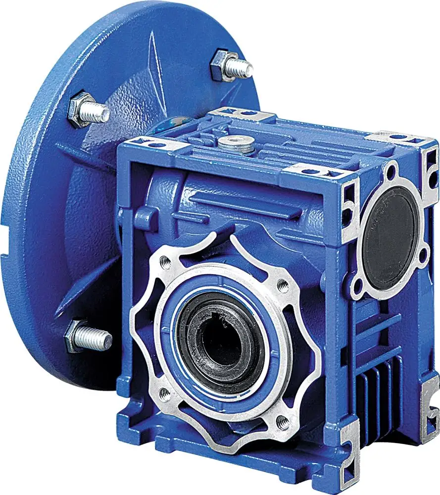 Aluminum Alloy Flange Square Angled worm Wheel gearbox speed Reducer Speed Dc Motor Worm Gear Box