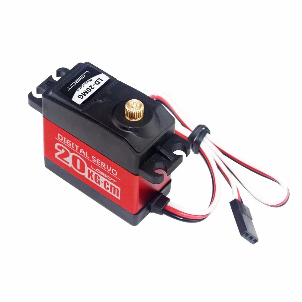 LD-20MG Full Metal Gear Digital Servo with 20kg High Torque, Aluminium Case for Robot RC Car