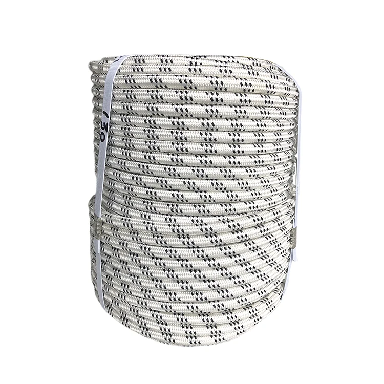 18mm white black double braided polyester rope