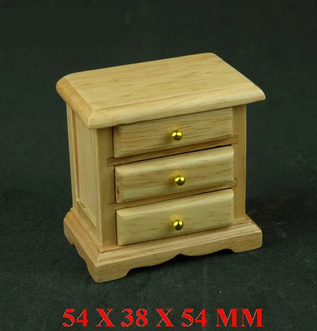 1/12 Scale Handmade Wooden Dollhouse Furniture End Table Custom Dollhouse Miniature Cabinet Furniture Toys