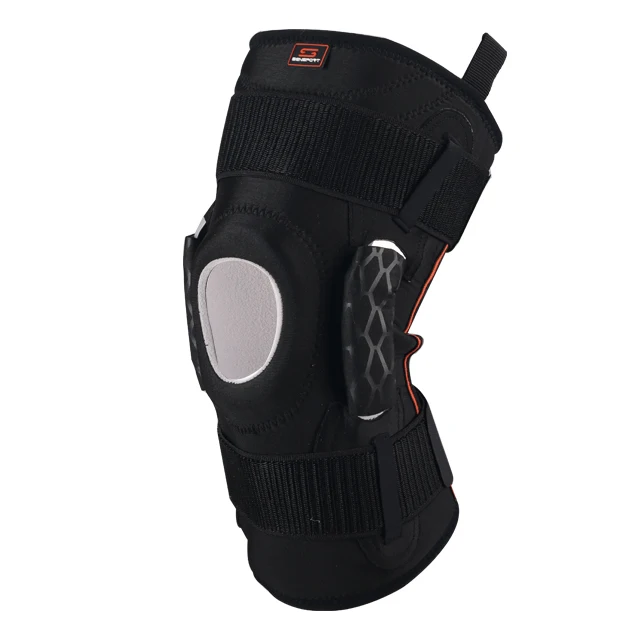 Open patella hinged knee support breathable neoprene with side stabilizer knee brace for injury recoery