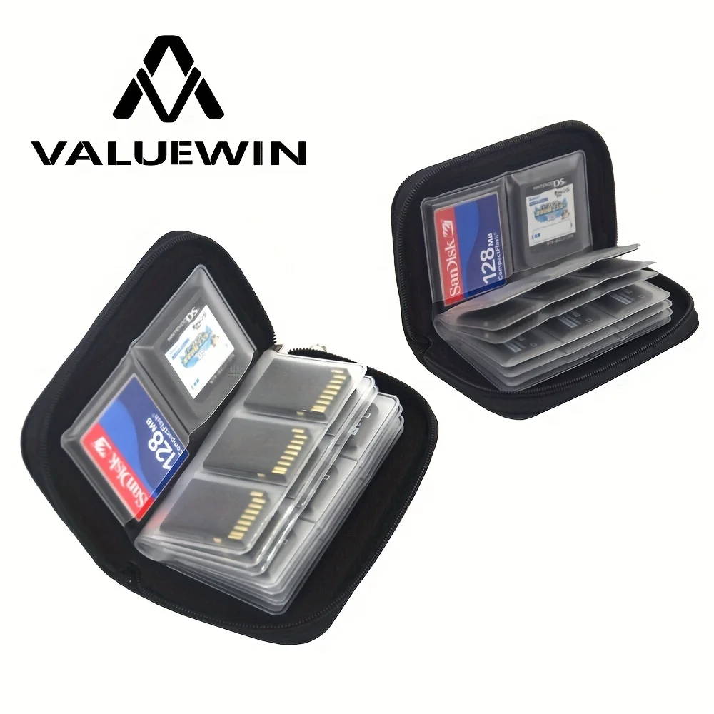 Storage Carrying Pouch Case Fits up to 22x SD,and 4 X CF- Holder Lightweight Memory Card Case SD Card Storage Bag SD card holder