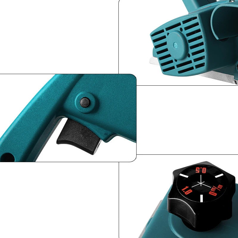 LANDSEA 82mm Heavy-Duty Electric Planer Machine with Adjustable Depth and Width