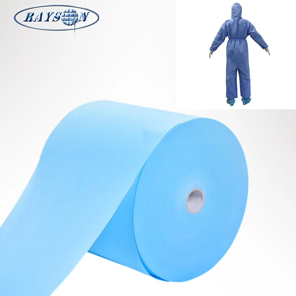 
Disposable Isolation Gown Non Woven Fabric+PE film/SMS 100% non woven polypropylene fabric 