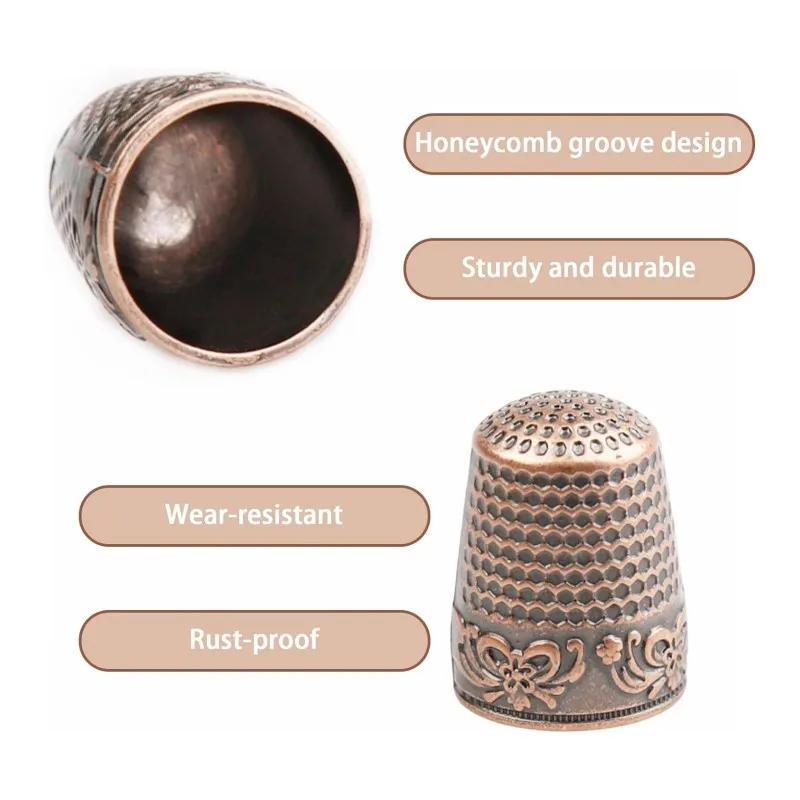 Antique Fingertip Shield Quilting Accessories Metal Fingertip Protector Sewing Thimbles