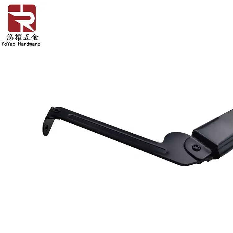 Safe Black Flip Furniture Accessories Storage Cabinet Door Hinges / Ottoman and Bench Cover Stay Hinges Metal Iron Free 100pcs