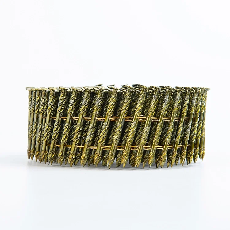 Yellow Galvanized Smooth Shank 1 1/4 Coil Roofing Nails