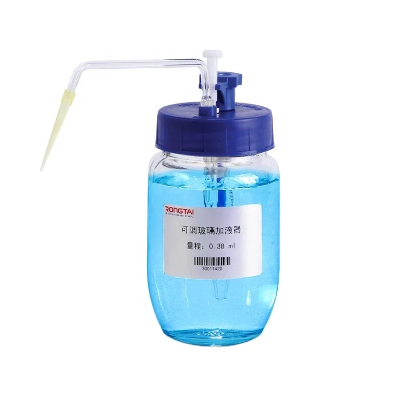 Adjustable Glass Injection Bottle Top Dispenser 0.38ml