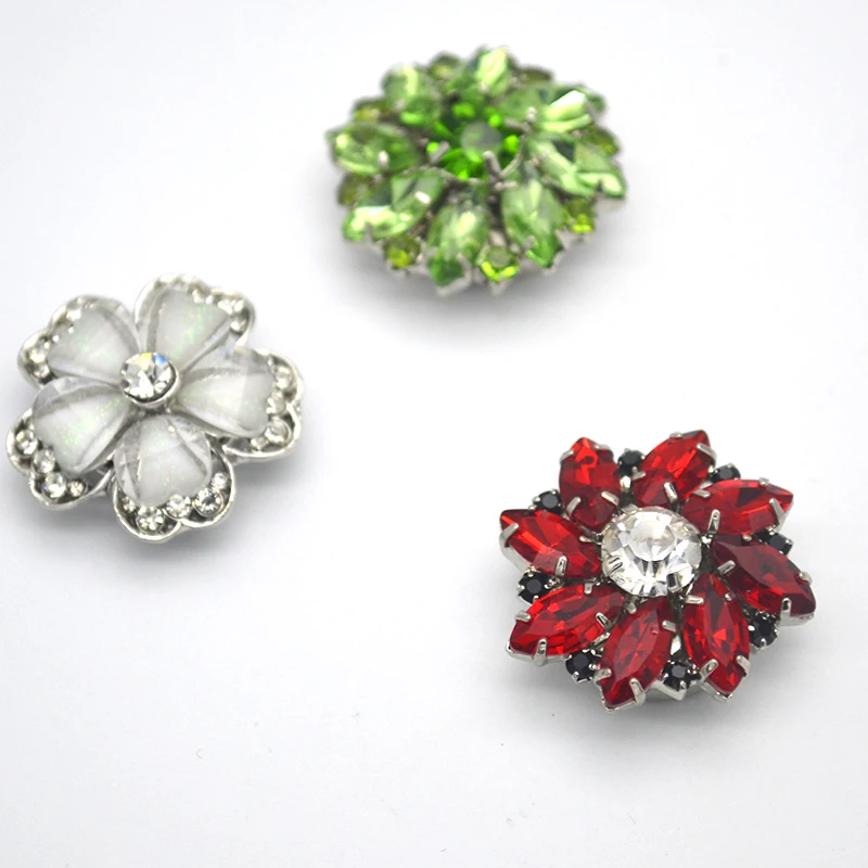 Removable crystal rhinestone button covers clip for Dress Shirt