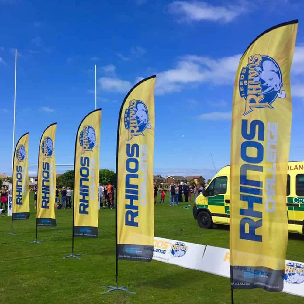 4.5m Height Flag Pole with 110gsm Polyester Single Sided Printing Feather Fags