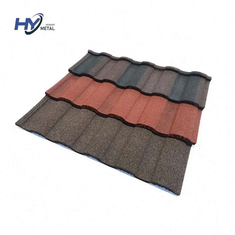 Iso9001 Aluminum Roofing Colorful Stone Coated Metal Steel Roof Tile Sheet Price