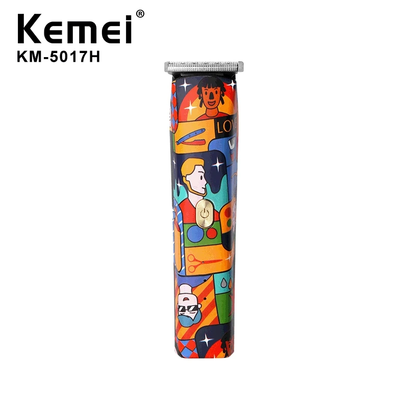 Kemei KM-5017H персонализированные граффити USB зарядки машинка для стрижки волос портативный профессиональная электрическая