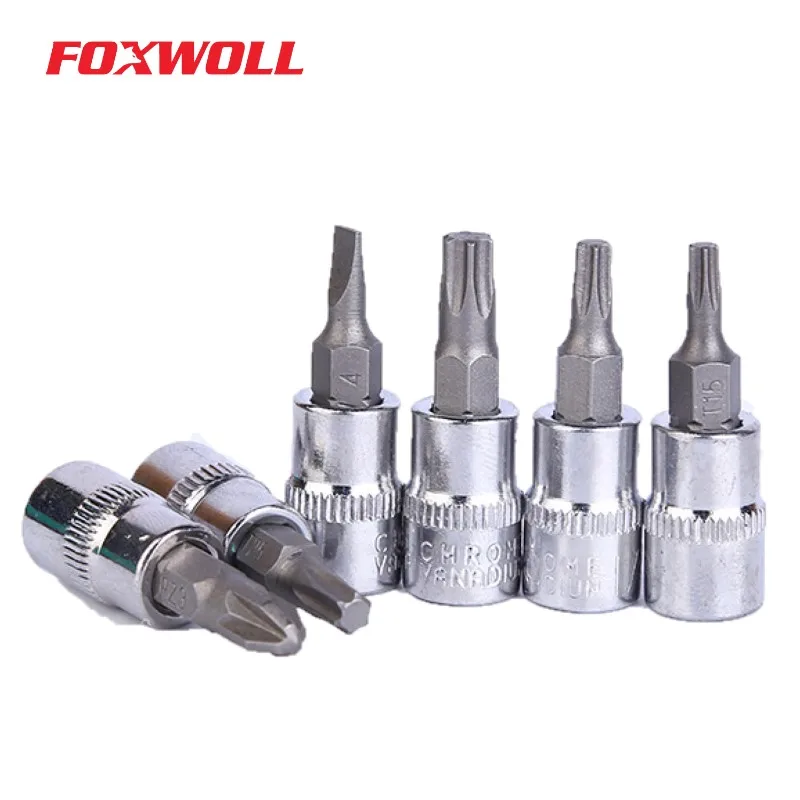 Bit sockets CRV socket with S2 bits 1/4' drive Socket bit