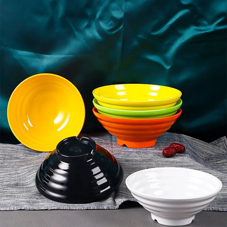 7-9 Inch  32-42 oz Restaurant Large Colour  Melamine Soup Noodle Ramen Pasta Bowl
