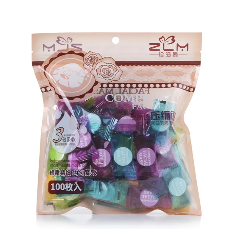 Popular Cosmetic Disposable Non Woven Compressed Facial Mask For DIY Skin Care