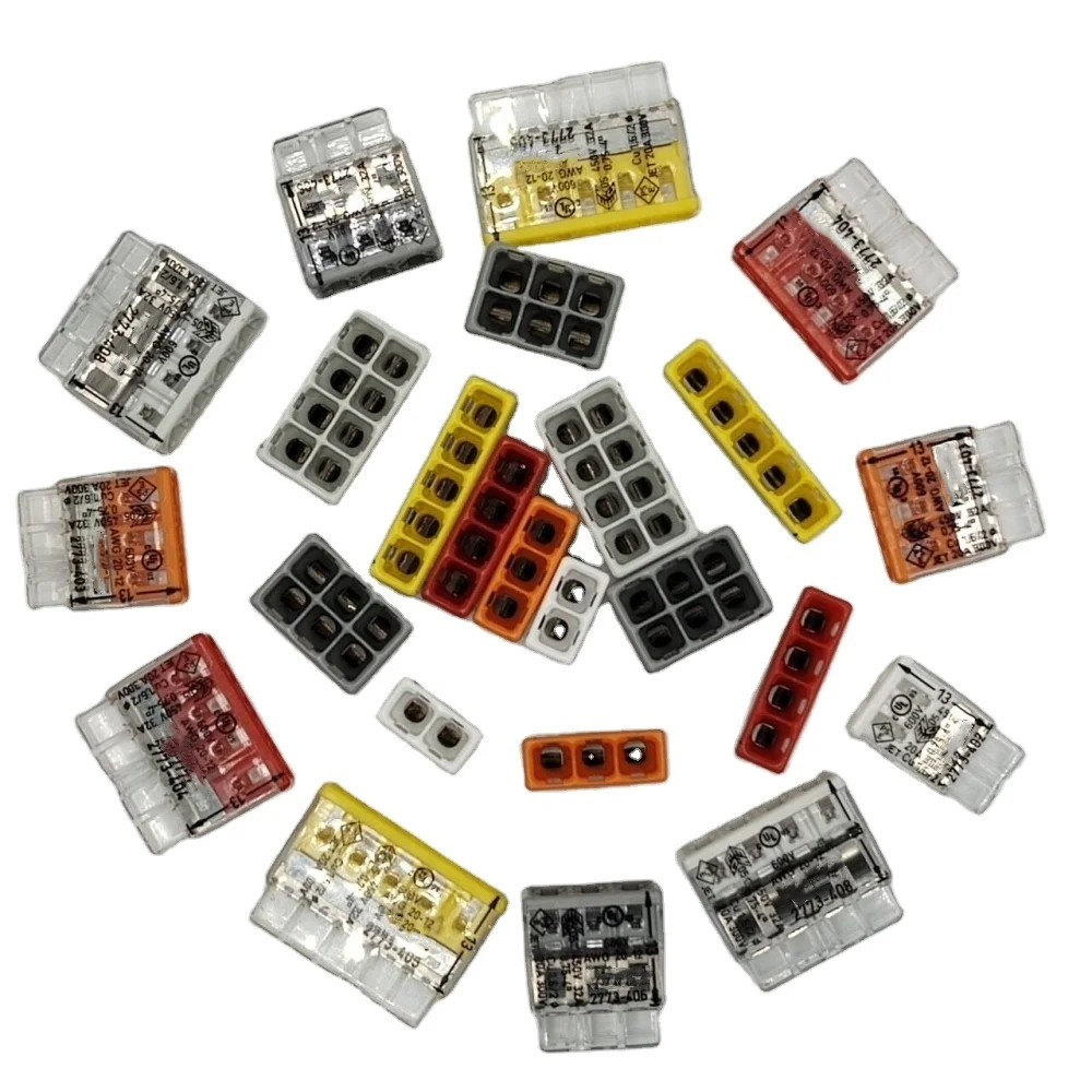 2773 3p new wagos terminal quick wire connector 2 pin 402 403 404 4 hole 405 406 408 5 way bulk wagos electrical cable connector