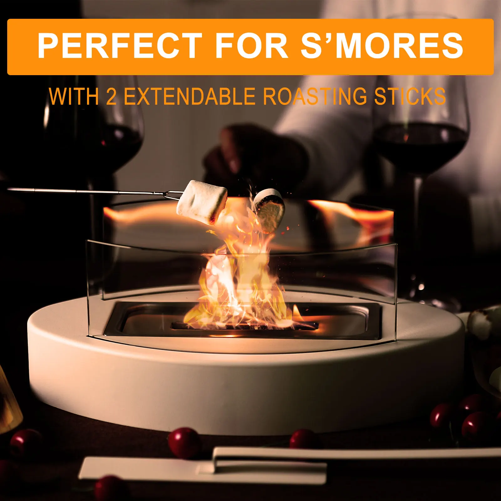 Modern portable Fire Pit Tischfeuer ethanol Burner table top fire pit bowl Bio Ethanol table fire Tabletop bioethanol Fireplaces