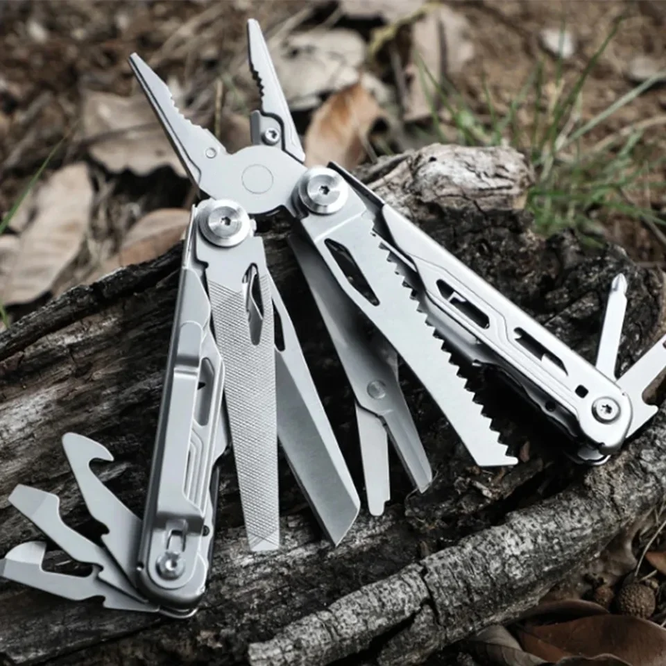 12-in-1 Mini Multi-tool Needle Nose Pliers Pocket Knife Keychain Bottle Opener  EDC Gear And Equipment