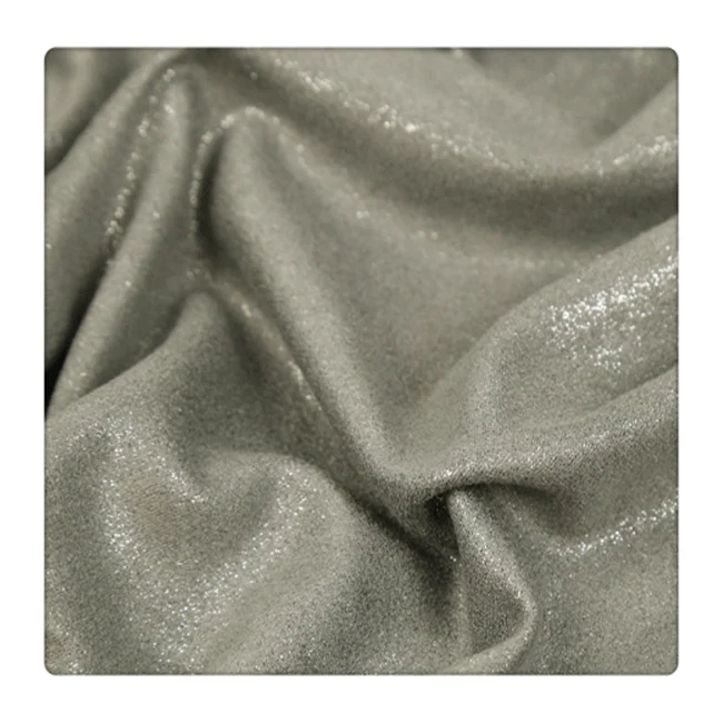 
 100 полиэстер, эластичная бронзовая микрозамшевая ткань для одежды  