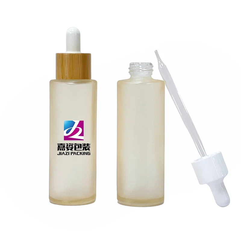 10 15 20ml 1oz 30ml 60ml 80ml clear frost dropper bottle for oil cosmetic with silver black white lid serum bottles glass