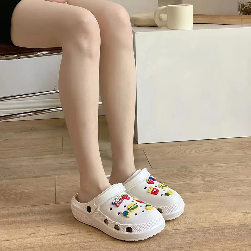 Hamburg 3MM Sole Classic Lady Clog Shoes Slipper DIY Charms Garden Shoes For Women