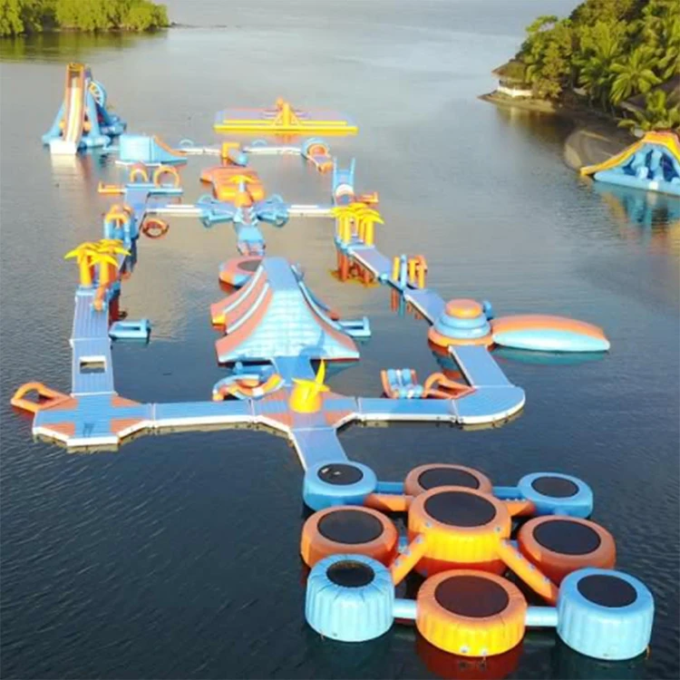 Professional Custom Inflatable Obstacles Floating Amusement Equipment Inflatable Water Playground For Adults and Kids