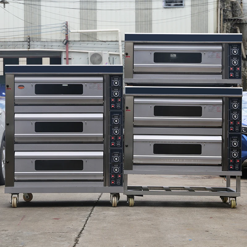 Industrial 1 Deck 2 Trays Gas Pizza Baking Oven Cake Bakery Equipment