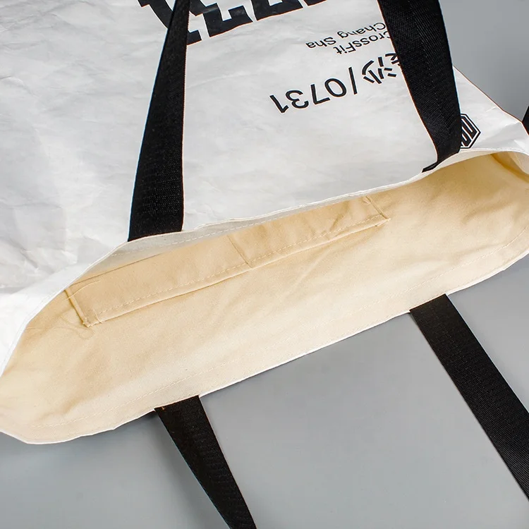 Eco-Friendly Coated Tyvek Bag Waterproof Dupont Tyvek Paper Shopping Tote Bag Custom Print