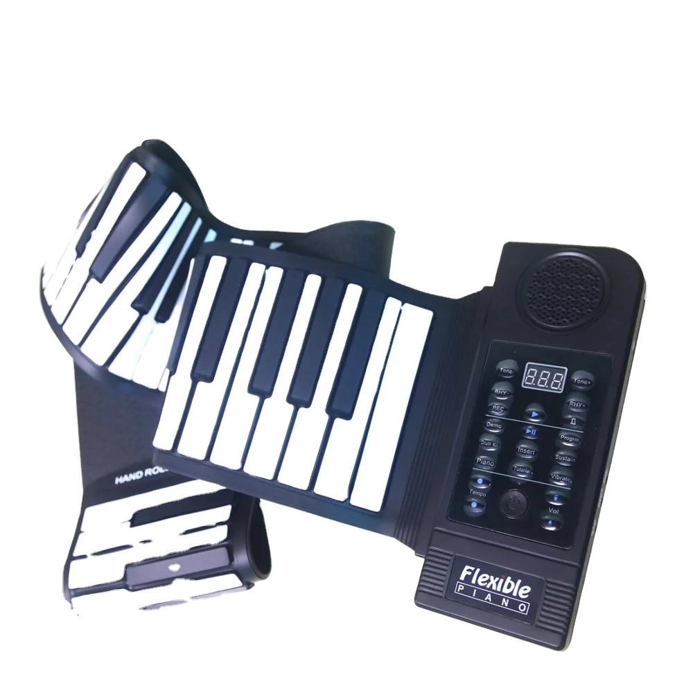 88 key folding portable entry keyboard student children beginner electronic hand wholesale roll piano