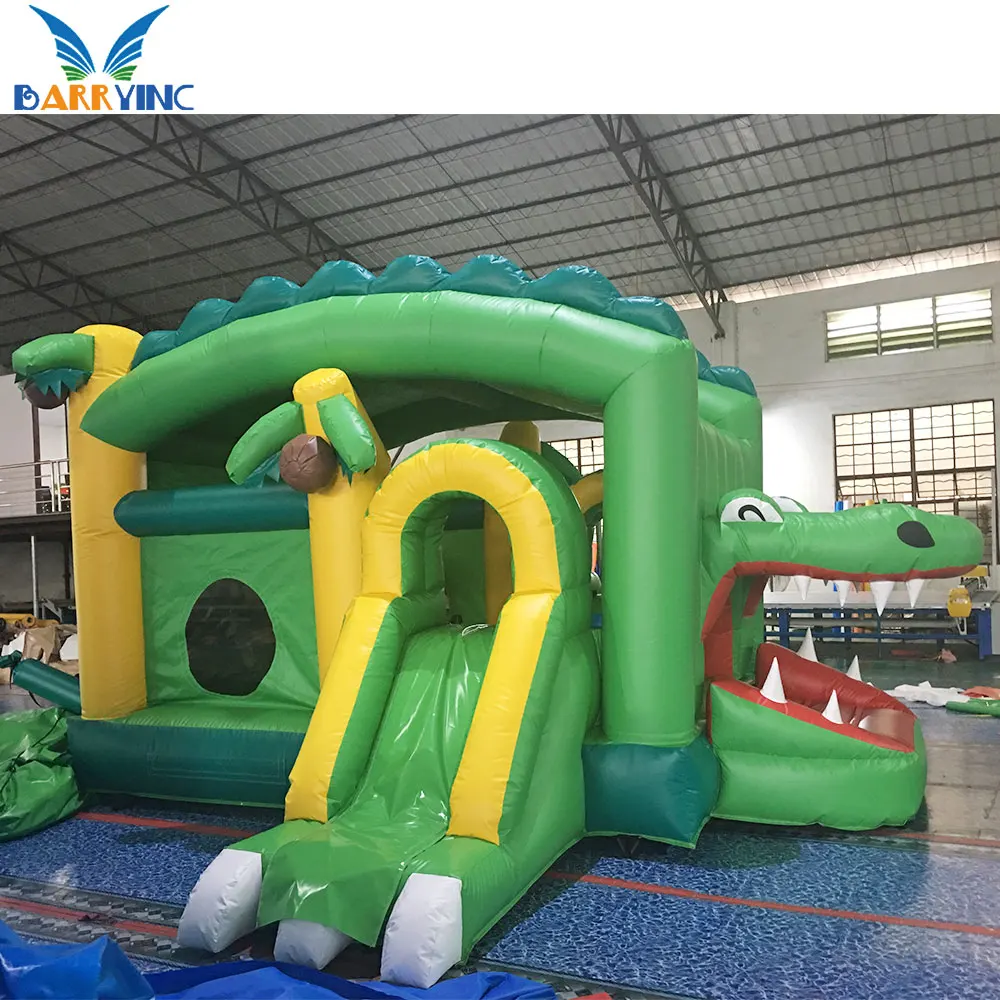 Commercial PVC Wet Dry Inflatable Slide Combo Party Moon Castle Bounce And Slide