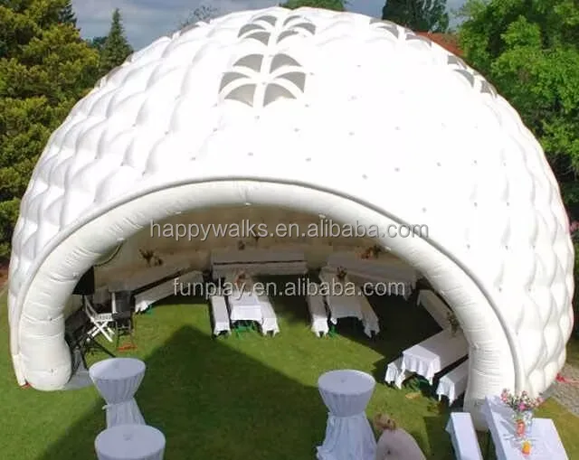 Outdoor Igloo Dome Tent Waterproof PVC Event Tent Party Use Double Layers Aluminum Poles Igloo Dome Inflatable House Tent