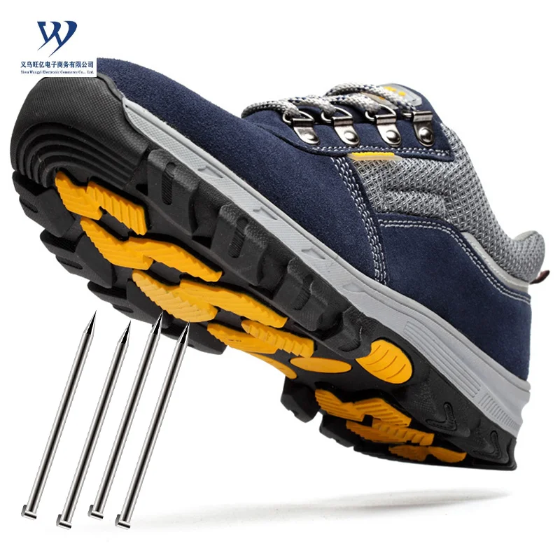 Горячая Распродажа, промышленная Дешевая Рабочая обувь из натуральной кожи с защитой от проколов, стальным носком