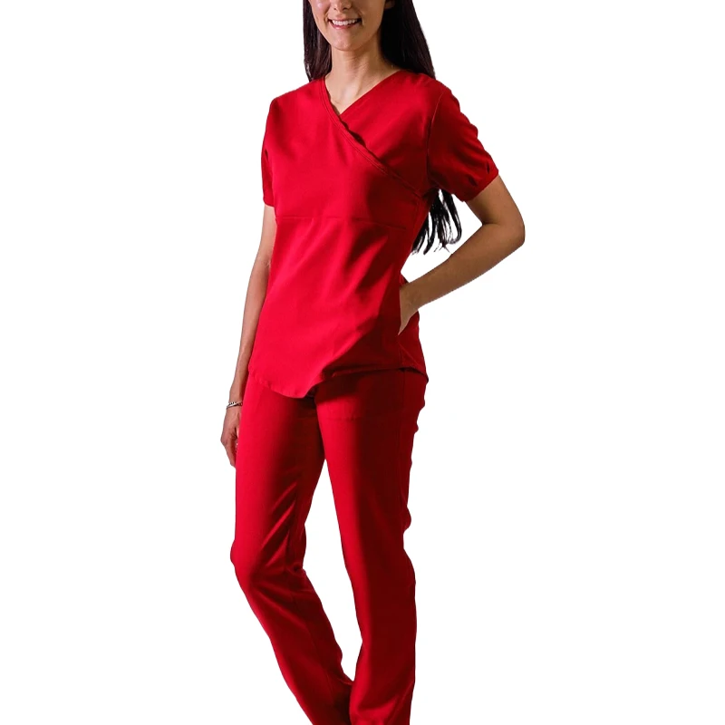 Best Name Brand Medical Scrubs Uniforms Jogger Sets High Quality Rayon Silk Printed Technique Nurse Application Hospital Use OEM