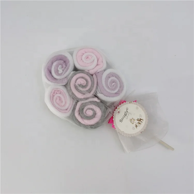 12Pieces Wholesale 100% Polyester Soft Washcloths Baby Set Skin Bath Toddler Washcloths