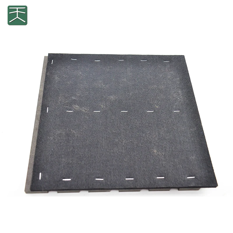 Tiange Wall And Ceiling Sound Absorbing Decor Pet With Wood Strip Acoustic Panels For Gymnastic