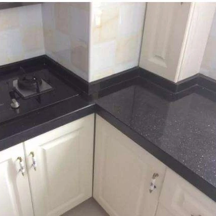 Столешница из искусственного Черного Кварца Aftica Galaxy размер под