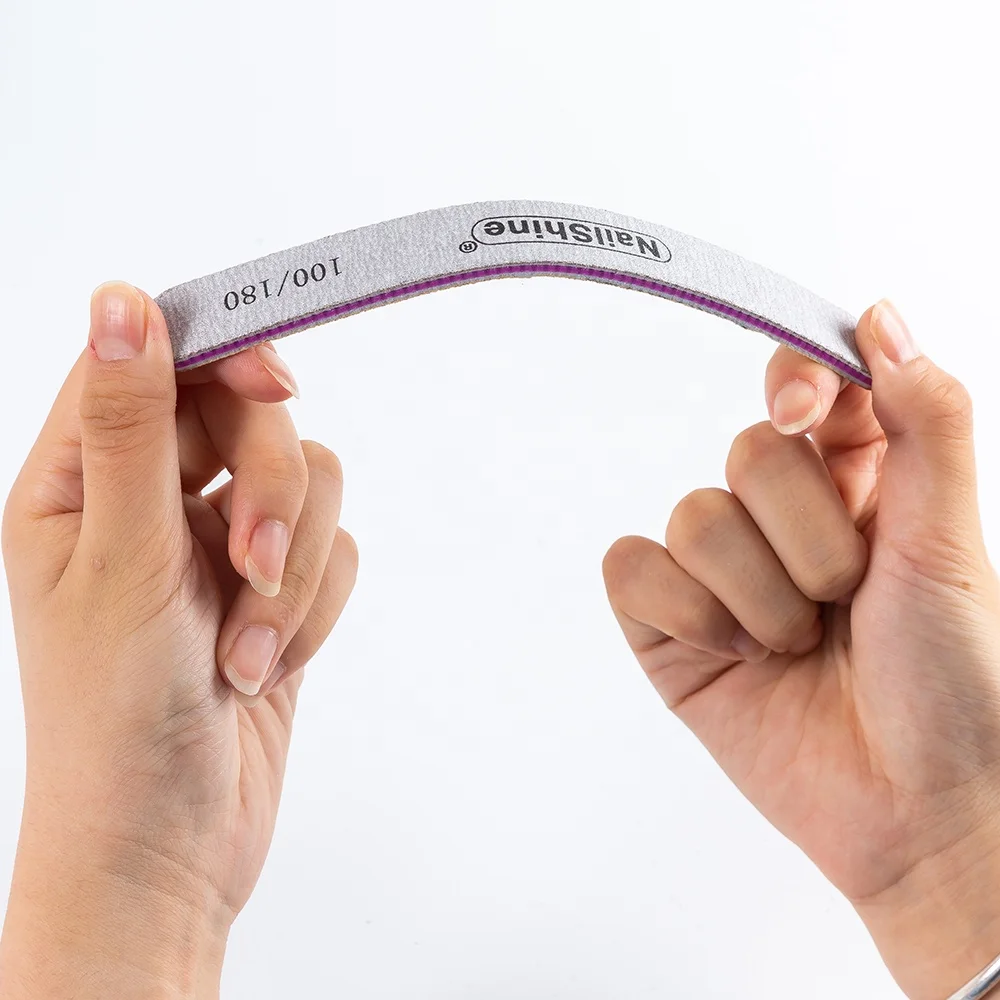 25 PCS  Nail File Disposable Korea Sandpaper Zebra Gray 100/180 Grit Nail File