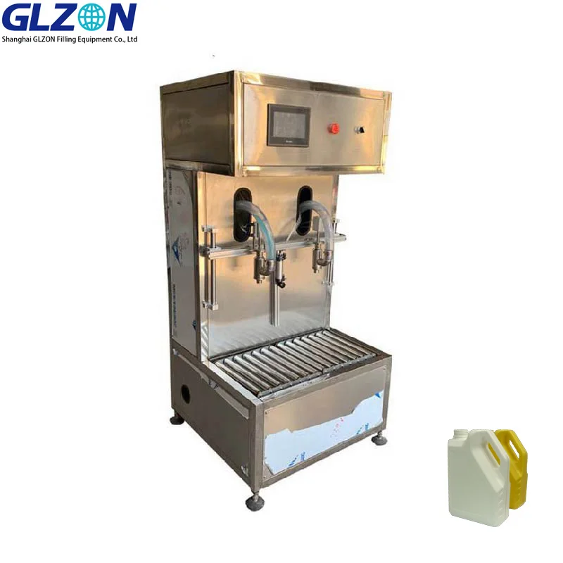 Semi-automatic Double-head Jerry Can Liquid Chemical Fertilizer Corrosive Products Filling Machine