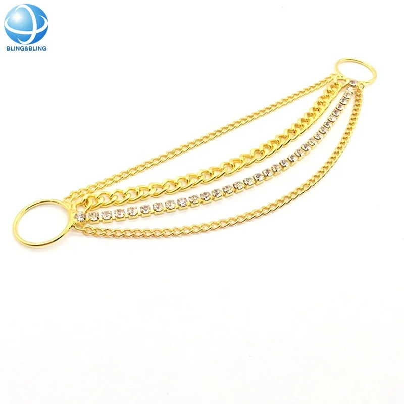 
latest design solid rhinestone metal crystal bikini connector buckle for bikini swimwear 