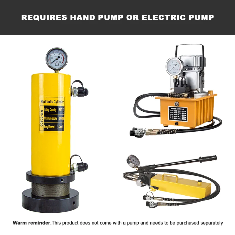 RR-50200 50Ton 200mm stroke lock nut hydraulic press cylinder