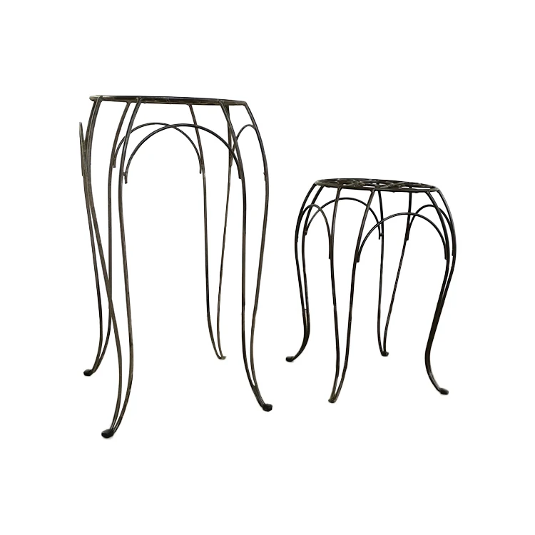 
Top Sale Guaranteed Quality Indoor single-layer iron flower stand middle iron frame flower stand 