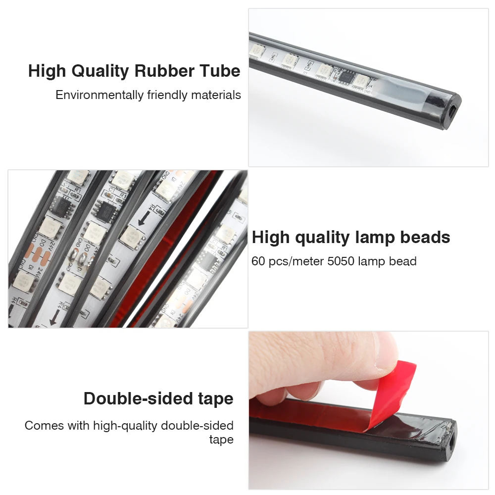 KEEN 24V Strobe Horse Race Dream Color Decorative Flexible led Strip for Truck Van Bus Accessories Underglow Atmosphere Lamp