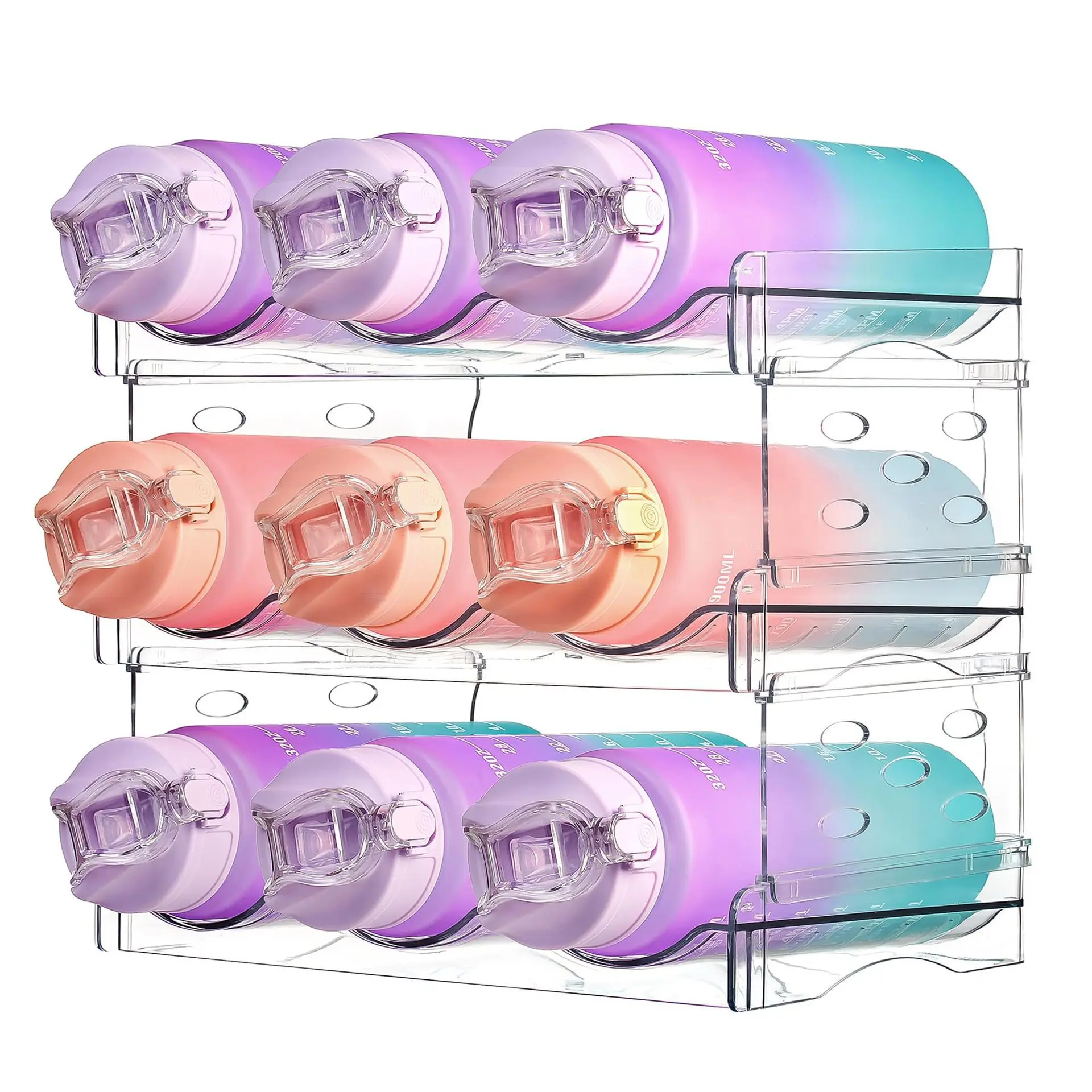 Hot Sale Cabinet Water Bottle Refrigerator Organizer Removable Wine Rack for Cabinets Kitchen Pantry and Locker Organizer